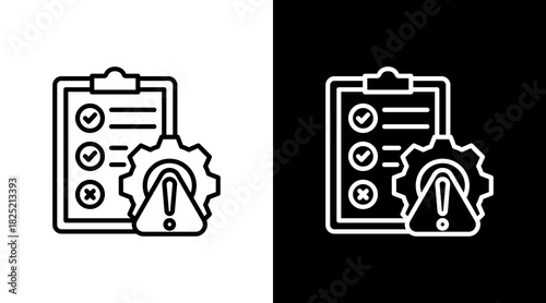 Risk Management With Icon Set Design