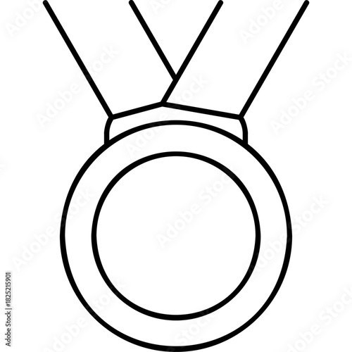 Line Art Gold Medal Icon