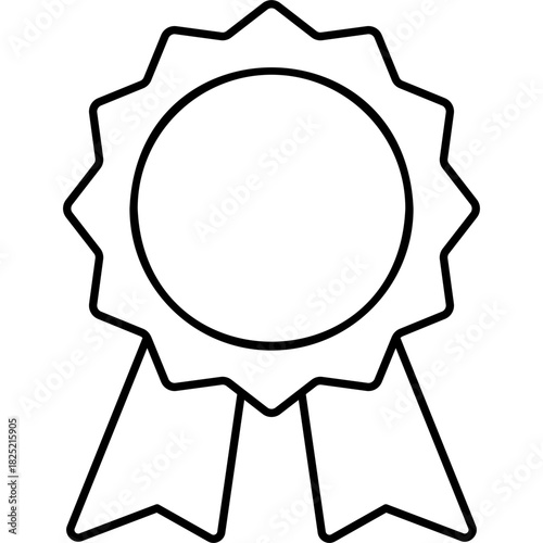 Line Art Award Seal Icon