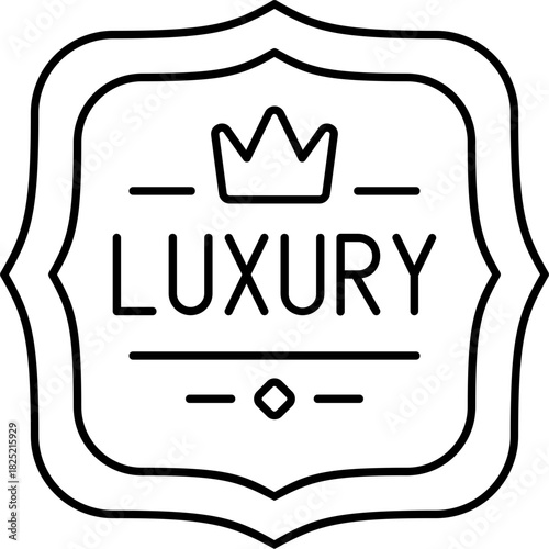 Line Art Luxury Tag Icon