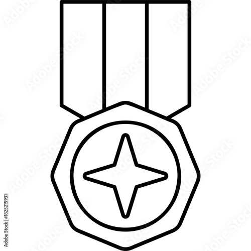 Line Art Elite Badge Icon