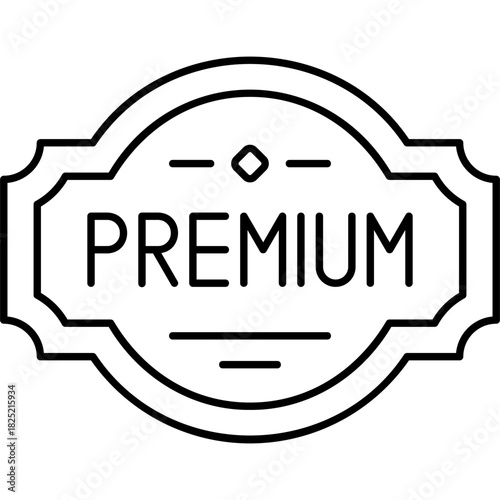 Line Art Premium Tag Icon