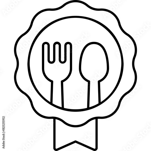 Line Art Best Food Icon