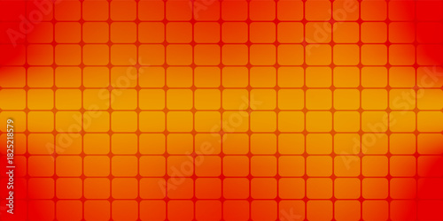 Orange tiles wall for bistro or floor for fast food cafe. Grid or cubes background