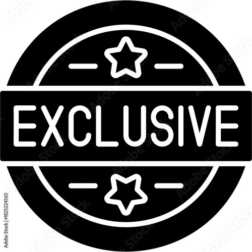 Glyph Solid Exclusive Badge Icon