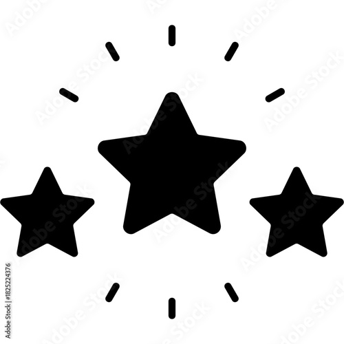 Glyph Solid Quality Star Icon