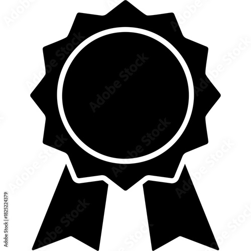 Glyph Solid Award Seal Icon