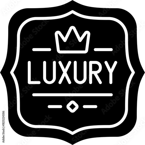 Glyph Solid Luxury Tag Icon