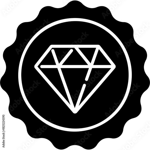 Glyph Solid Prestige Seal Icon