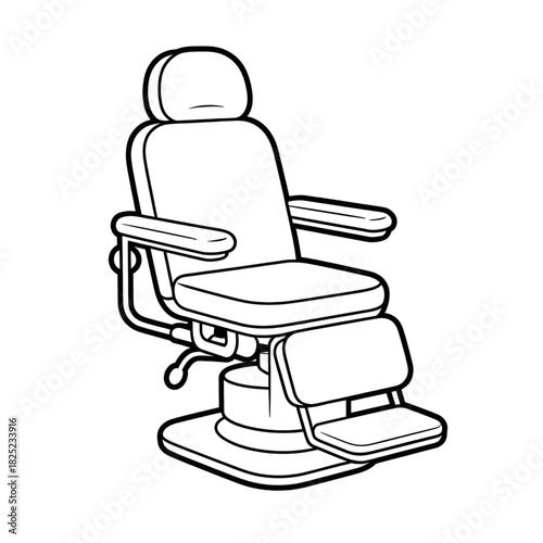 Barber Chair coloring page line art