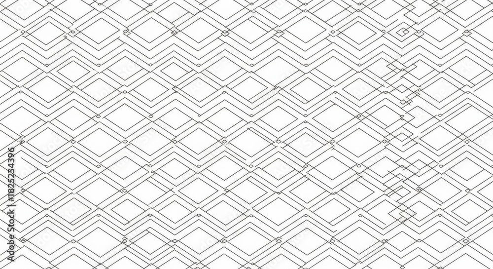 Fototapeta premium Abstract geometric pattern featuring interconnected hexagons and lines in minimalist