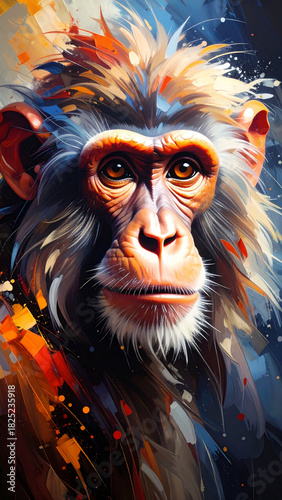 Schimpansen Portrait