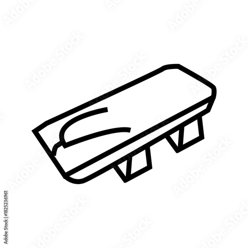geta shoes outline icon illustration vector