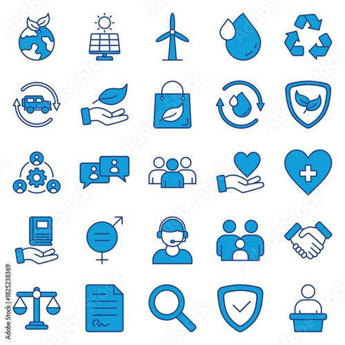 ESG banner web icon vector illustration for Environment Social Governance of corporate sustainability performance for investment screening 