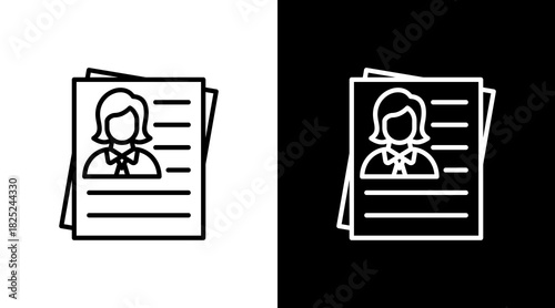 Resume With Icon Set Design