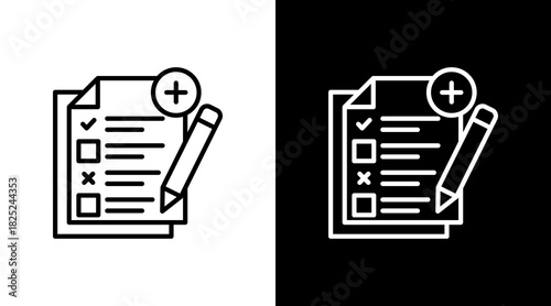 Exam With Icon Set Design