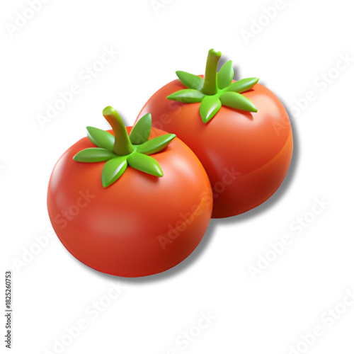 tomato on white background