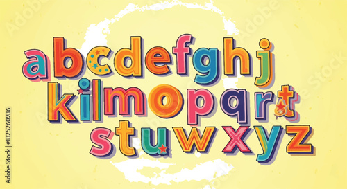 Colorful Alphabet Display - A Fun Learning Resource for Kids.