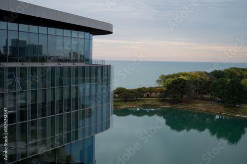 modern office building in the city