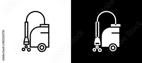 Vacuum Cleaner blackwhite icon