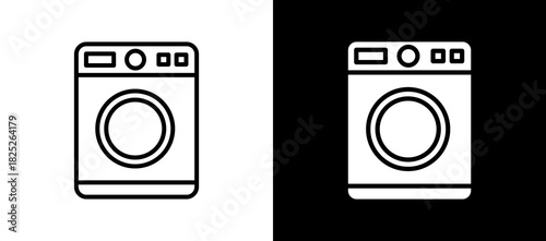 Washing Machine blackwhite icon