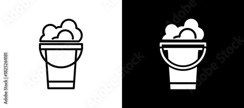 Bucket blackwhite icon