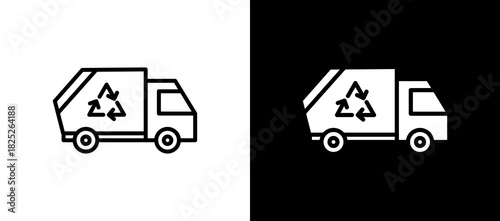 Garbage Truck blackwhite icon