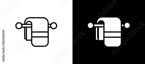 Towel blackwhite icon