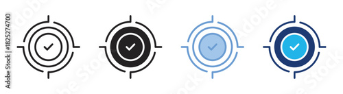 Focus icon set multiple style collection