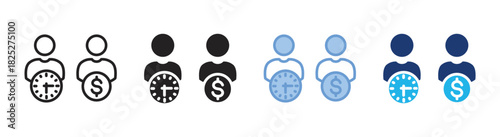Roles icon set multiple style collection