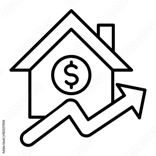 Price Increase Outline Icon