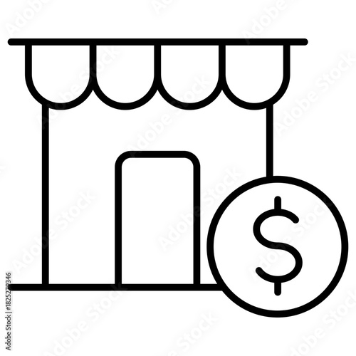 Retail Price Outline Icon