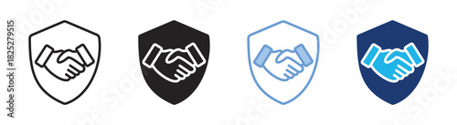 Security icon set multiple style collection