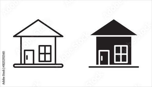 Home icon set. Home icon collection. Home symbol set.