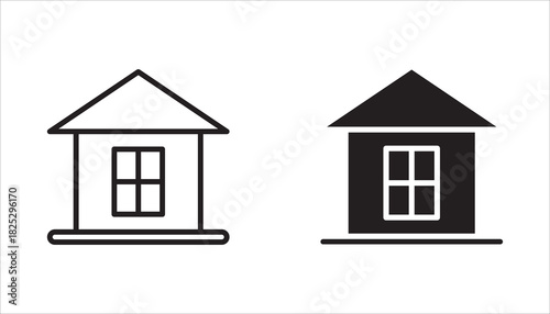 Home icon set. Home icon collection. Home symbol set.