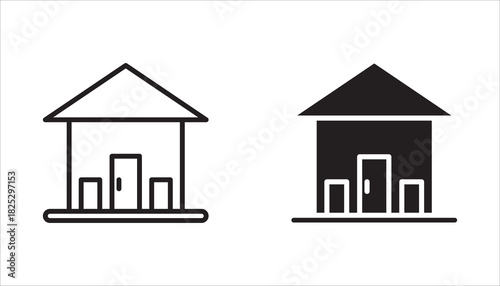 Home icon set. Home icon collection. Home symbol set.