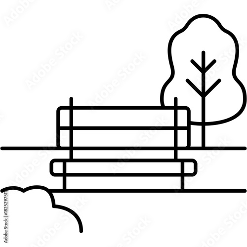 Line Art Public Space Icon