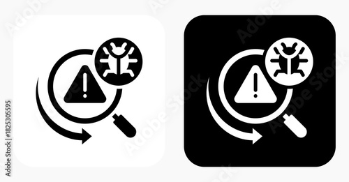 Threat Detection black and white icon