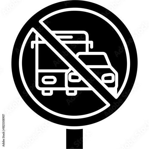 Glyph Solid Traffic Free Icon