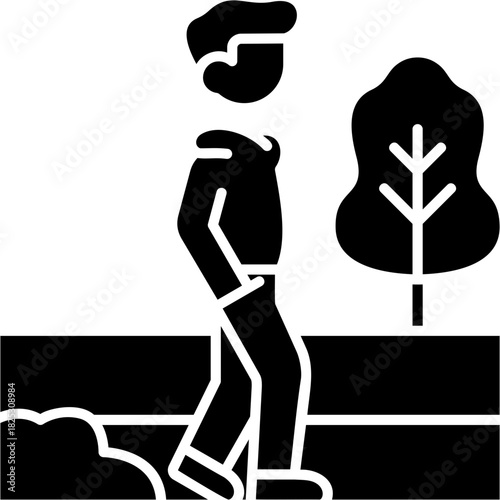 Glyph Solid Outdoor Walk Icon