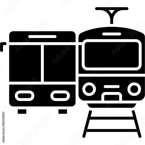 Glyph Solid Public Transportation Icon