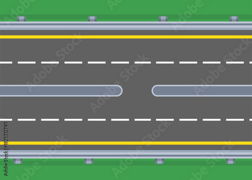 Highway Top View stock illustration