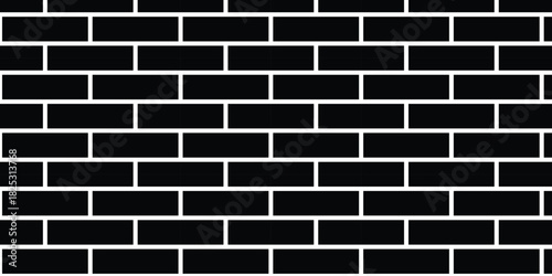 simple black brick wall pattern art for banner poster background.