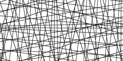 simple black chaotic line design vector.