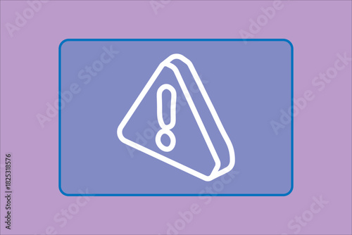 The main element is a triangle with an exclamation mark inside it, which universally represents caution, warning, or error.