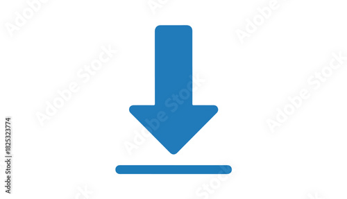 A simple blue downward arrow icon indicating the action of downloading, transferring, or receiving data.