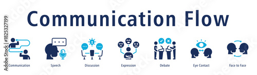 Communication Flow Web Banner Duotone