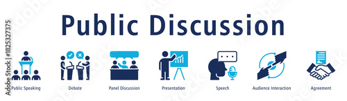 Public Discussion Web Banner Duotone