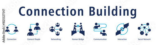 Connection Building Web Banner Duotone