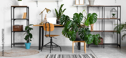 Interior of light office wi...